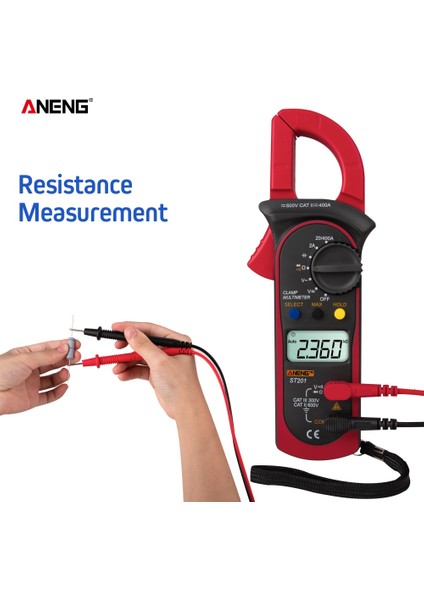 Tip 2 ST201 Dijital Multimetre Kelepçe 4000 Sayım Ampermetre Transistör Test Cihazı Kapasitör Test Cihazı Güç Testi Otomotiv Gerilim Test Cihazı (Yurt Dışından) indirimleri