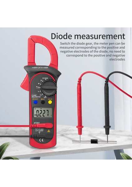 Mavi Aneng ST201 Dijital Kelepçe Multimetre Direnç Ohm Test Cihazı Ac Dc Kelepçe Ampermetre Transistör Test Cihazları Voltmetre D Kontak Lcr Metre (Yurt Dışından) indirimleri