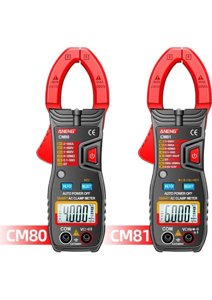 CM81 Kırmızı Aneng CM80/CM81 Dijital Pens Metre Ac Akım Multimetre Ampermetre Gerilim Test Cihazı Araba Amp Hz Kapasite Ncv Ohm Testi Yeni (Yurt Dışından)