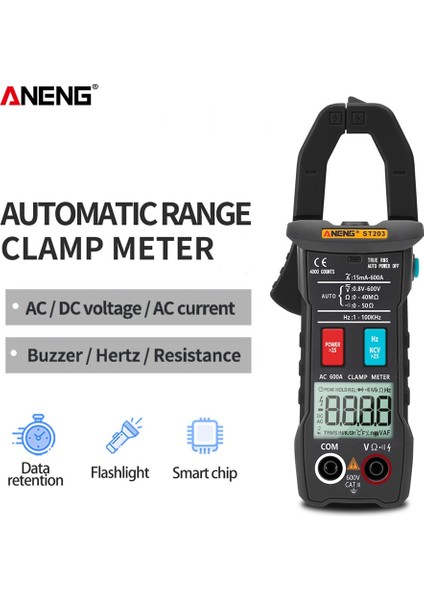 Kırmızı Aneng ST203 Elektrikli Dijital Pens Metre Dc/ac Profesyonel Multimetre Akım Kelepçesi Akıllı Otomatik Gerilim Test Cihazı Aracı (Yurt Dışından)