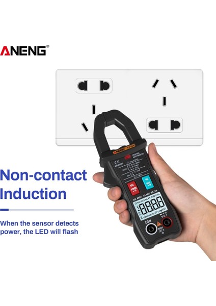 Siyah True Rms Mini Dijital Pens Metre Ac/dc Akım Gerilim Otomatik Aralık Kapasite Frekans Diyot Güç Ölçer Testi (Yurt Dışından) fiyatları