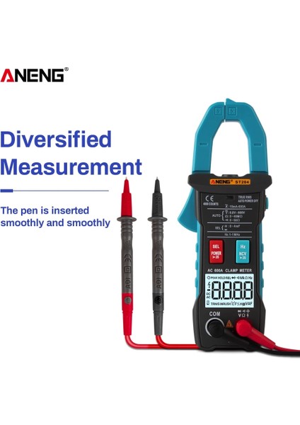 Siyah True Rms Mini Dijital Pens Metre Ac/dc Akım Gerilim Otomatik Aralık Kapasite Frekans Diyot Güç Ölçer Testi (Yurt Dışından) fırsatları