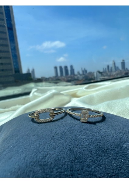 0.098 Karat Pırlanta Açık Dikdörtgen Yüzük KRS126-14GRZ modelleri