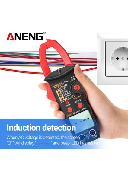 Siyah ST184 Multimetre Çok Fonksiyonlu Yüksek Hassasiyetli Kelepçe Şekli Мультиметр Gerilim Test Cihazı Multimetro Profesyonel Dijital Multimetreler (Yurt Dışından) modelleri