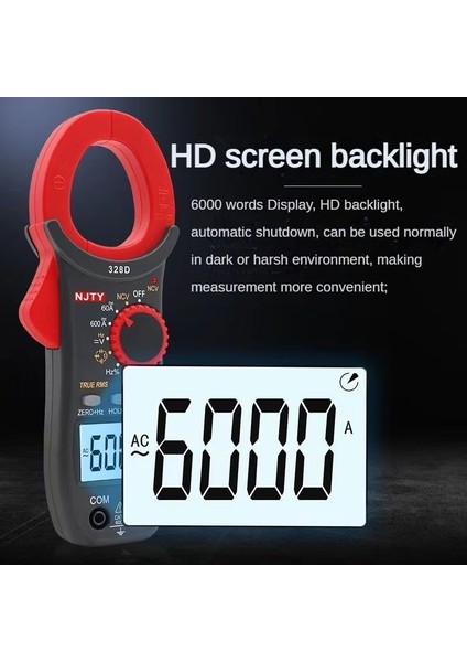 3266TA Njty Dijital Pens Metre Ac Dc Akım Pens Metre Ncv Voltmetre Test Cihazı Multimetre Ohm Test Cihazı Ampermetre Deri Kılıf Araçları ile (Yurt Dışından) indirimleri
