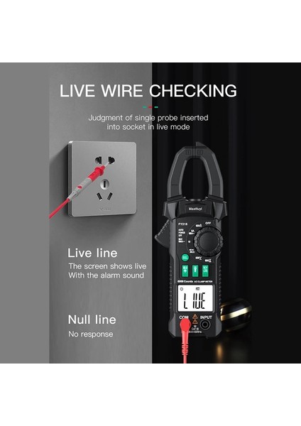 FY215 Fuyı Dijital Pens Metre Dc Ac Multimetre Pinza Amperimetrica True Rms Yüksek Hassasiyetli Kapasite Hz Ncv Ohm Ampermetre Test Cihazı (Yurt Dışından) fırsatları