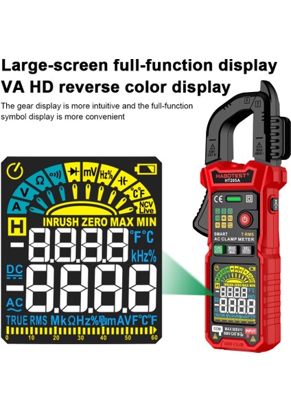 HT205A Çok Fonksiyonlu Ampermetre Yüksek Doğruluk Gerilim Test Cihazı Ac Dc Akım Dijital Volmetre Elektrik Alet Ohm Süreklilik Hz (Yurt Dışından) fırsatları