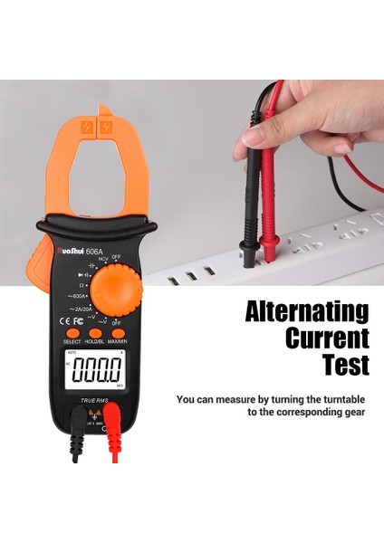 606A Ruishui 606A Kelepçe Multimetre Yüksek Kaliteli Otomatik Aralığı Pinza Amperimetrica Test Cihazı Ac/dc Akım Gerilim Dijital Pens Metre (Yurt Dışından) indirimleri