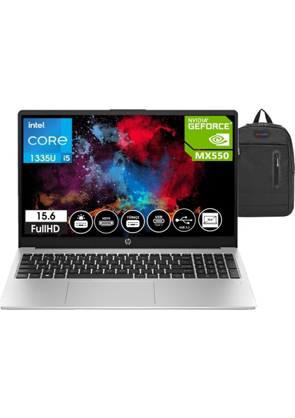 250 G10 Intel Core I5 1335U 16GB 2tb SSD 15,6" Fhd MX550 WINDOWS11HOME Taşınabilir Bilgisayar G18A539EAW24+WEBLEGELSINÇANTA