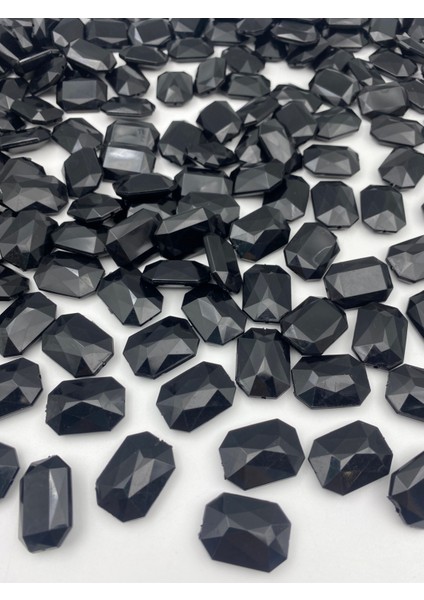 100GR Siyah Renk Dikdörtgen Model Akrilik Boncuk,takı,çanta Yapım Boncuğu (100GR,~34 Adet) modelleri