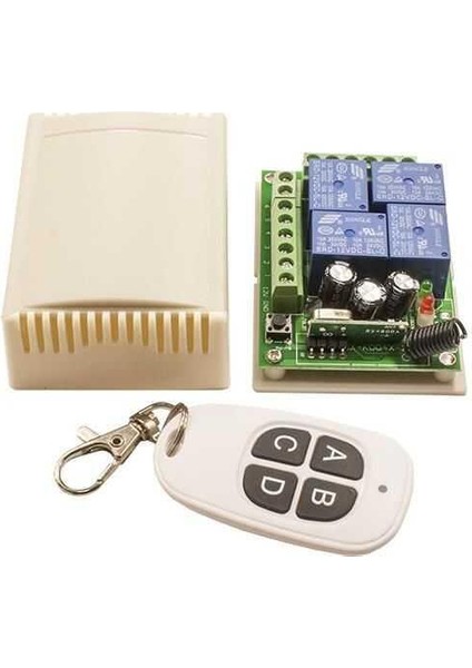 Sanec 4 Kanal 12V Uzaktan Kumandalı Rf Modüllü Alıcı Verici