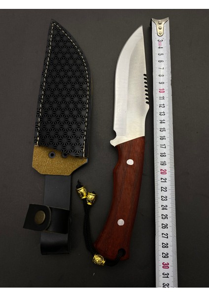 El Yapımı Kişiselleştirilebilir Kılıf Hediyeli Paslanmaz Çelikten Kamp Bıçağı 29 cm Uzunluğunda Kullanışlı indirimleri