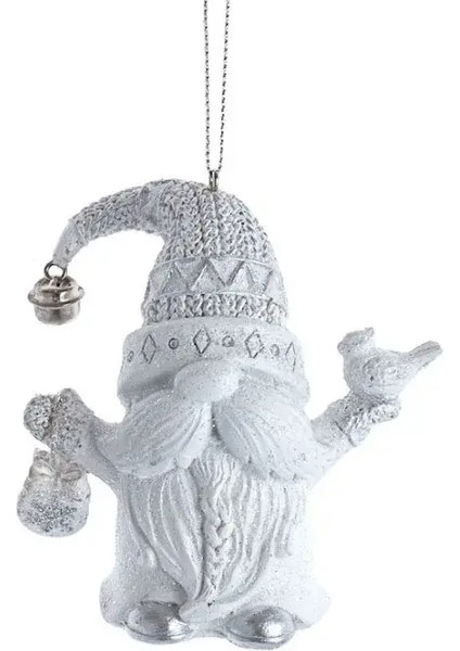 BeyazGri 10 cm Reçine Noel Baba - 2 Yılbaşı Süsü fiyatları