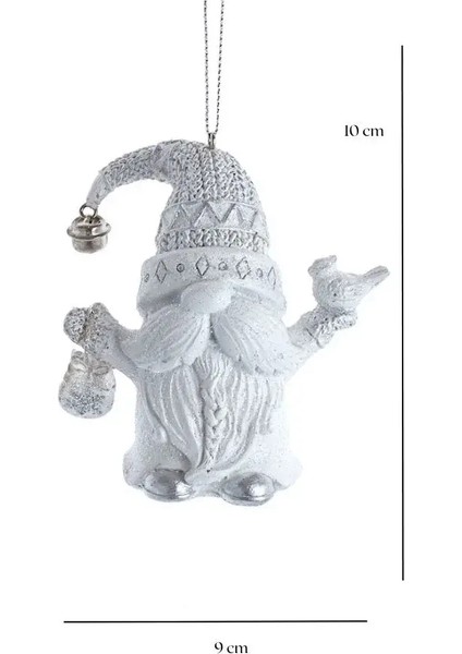 BeyazGri 10 cm Reçine Noel Baba - 2 Yılbaşı Süsü fırsatları
