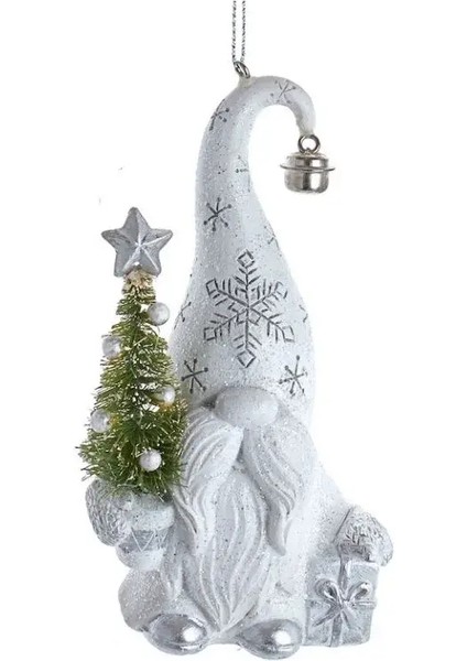 BeyazGri 12 cm Reçine Noel Baba - 3 Yılbaşı Süsü fiyatları