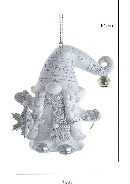 BeyazGri 10 cm Reçine Noel Baba - 1 Yılbaşı Süsü fırsatları