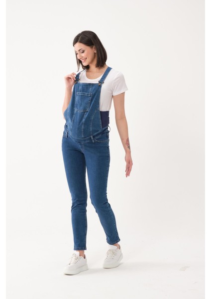 Hamile Çift Kullanımlı Salopet Pantolon Mavi fiyatları