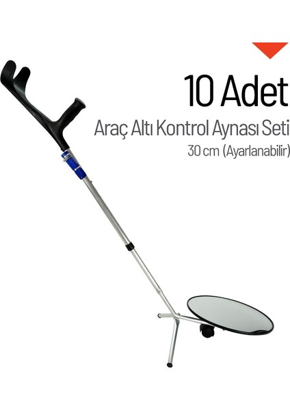 Araç Altı Arama Aynası 30 cm Ayarlanabilir Onlu Set