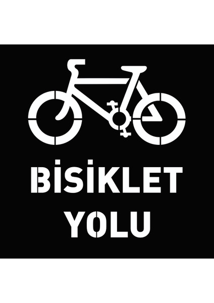 Boyama Şablonu Bisiklet Yolu Alüminyum 100x100cm