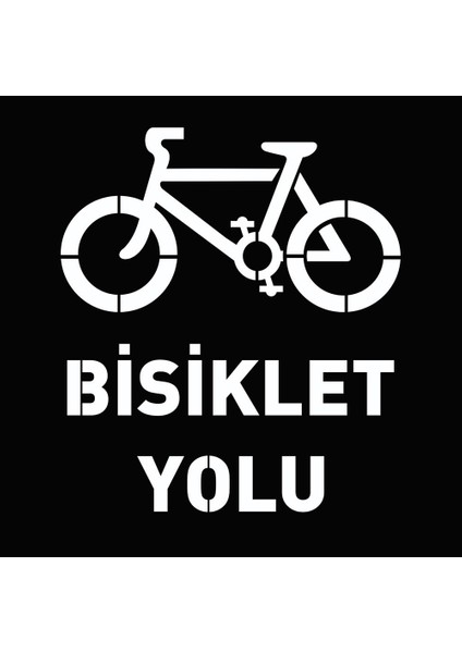 Boyama Şablonu Bisiklet Yolu Kompozit 100x100cm