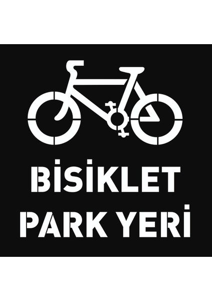 Boyama Şablonu Bisiklet Park Yeri Alüminyum 100x100cm