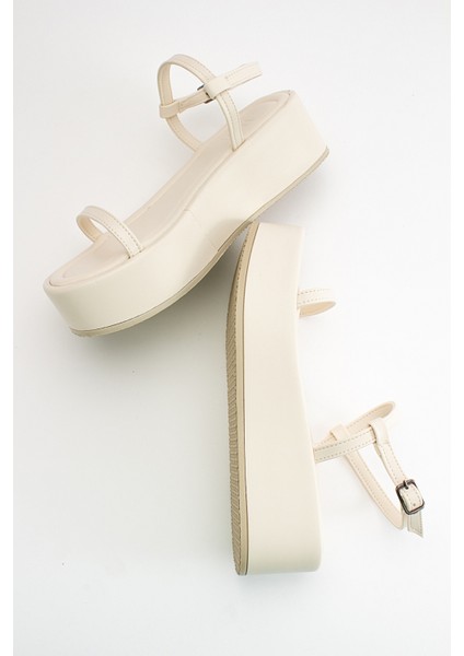 Lina Ekru Bej Kadın Sandalet indirimleri