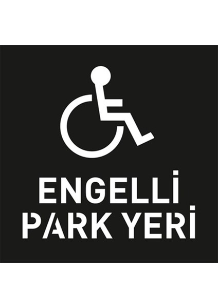 Boyama Şablonu Engelli Park Yeri Kompozit 100x100cm