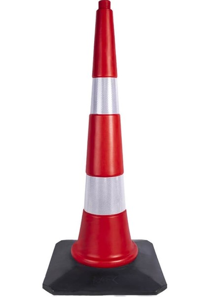 Trafik ve Reklam Konisi 90 cm, Kauçuk Tabanlı (HDPE) Trafik Dubası