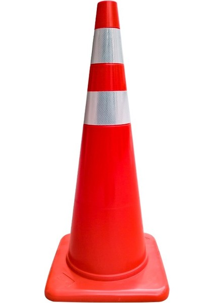 PVC Trafik Konisi 90 cm Çift Reflektifli