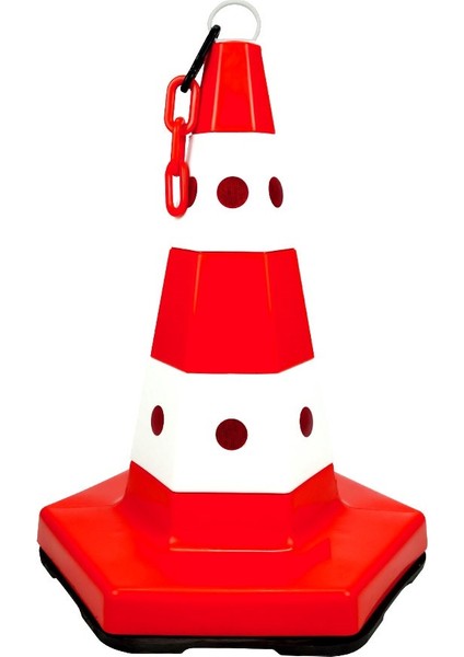 Klasik Kedi Gözlü Trafik Konisi 50 cm Ağırlıklı Trafik Dubası fiyatları