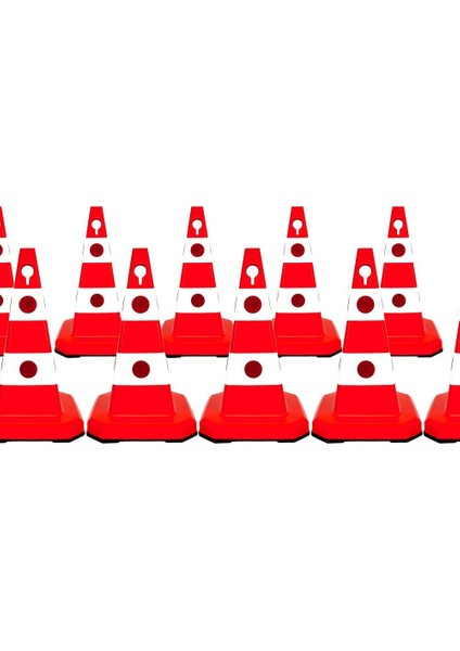 10 Adet Ultra Kedi Gözlü Trafik Konisi Ağırlıklı 60cm Trafik Dubası fiyatları