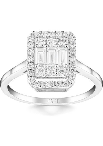 0,66 Karat Baget Pırlanta Yüzük - PR00907