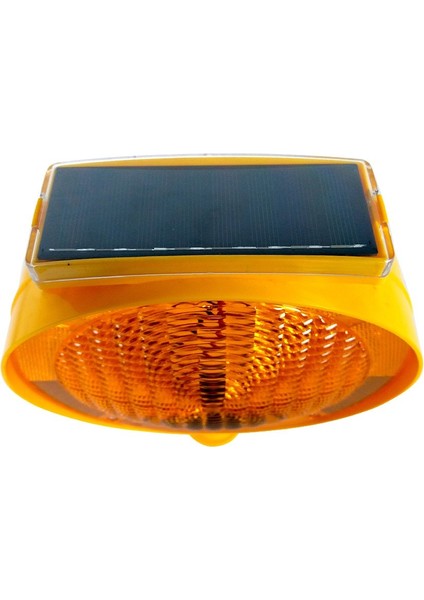 Solar Yuvarlak Flaşörlü Sarı Klasik Kedi Gözlü Ağırlıklı Koni Seti Trafik Dubası