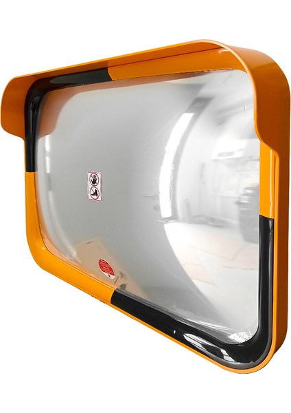Trafik Güvenlik Aynası 60 x 80 cm Sarı-Siyah, Tümsek Ayna, Otopark Aynası