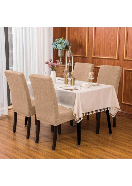 Likralı Sandalye kılıfı Esnek Streçli Lastıklı Sandalye Örtüsü Balpetek Sandalye koruyucu (1adet) kahve fırsatları
