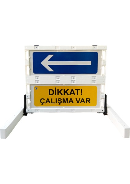 Katlanır Uyarı Levhalı Bariyer 100x91cm