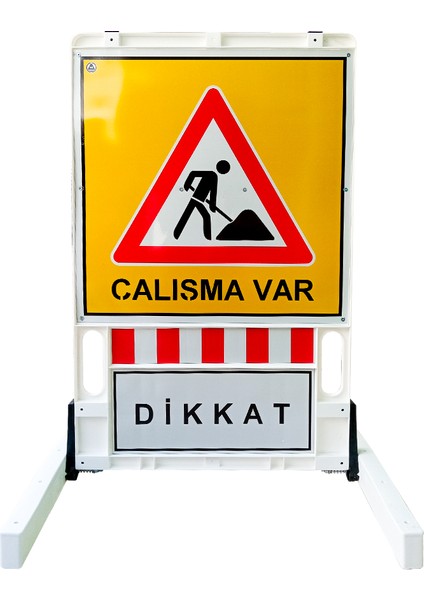 Katlanır Uyarı Levhalı Bariyer 150x90cm