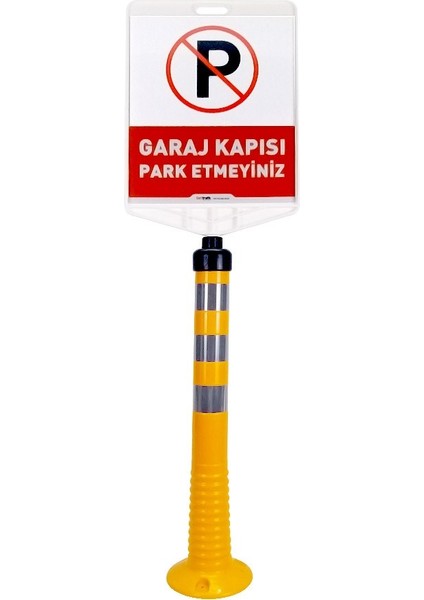 Garaj Kapısı Park Etmeyiniz Çift Taraf Baskı Sarı Delinatör Seti