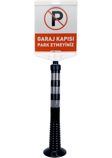 Garaj Kapısı Park Etmeyiniz Logo Çift Taraf Baskı Delinatör Seti Siyah
