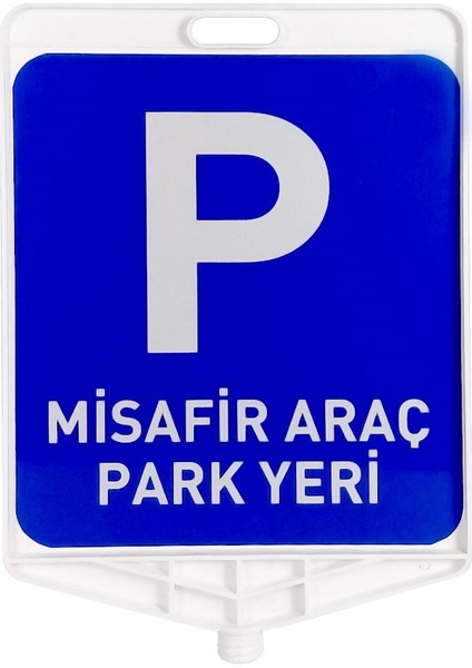 Misafir Araç Park Yeri Çift Taraf Baskı Delinatör Seti Siyah
