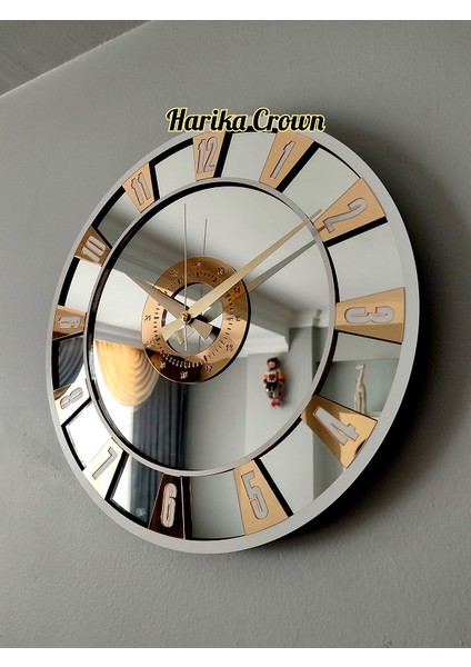 Gerçek Aynalı Dekoratif Duvar Saati (40- 50 Cm)