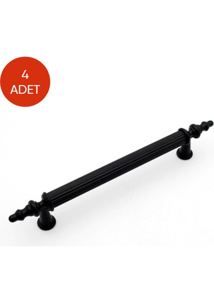 Metal 4'lü Set 192 mm Siyah Anka Modeli Dolap Çekmece Mobilya Kulbu