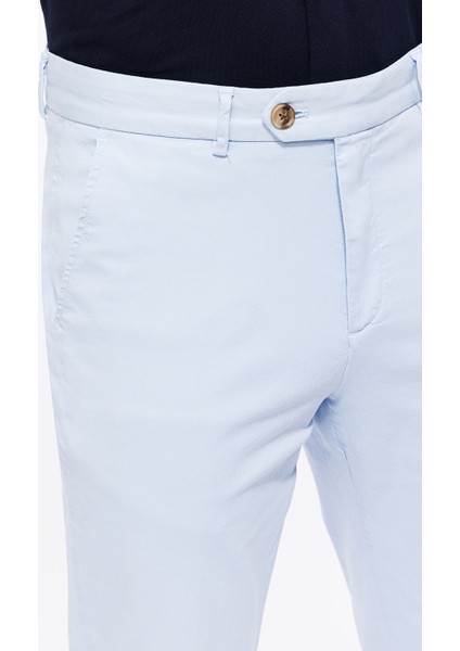 Erkek Mavi Chino Pantolon