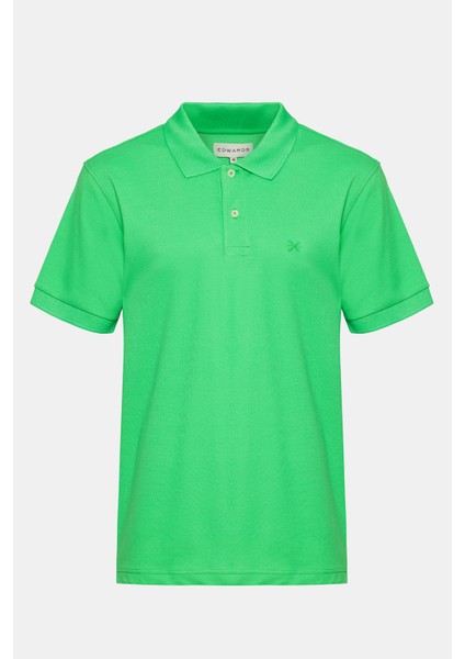 Erkek Yeşil Kısa Kollu Polo Yaka T-Shirt
