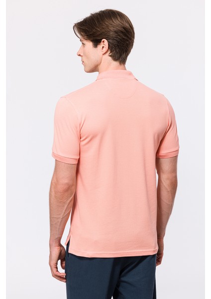 Erkek Pembe Kısa Kollu Polo Yaka T-Shirt