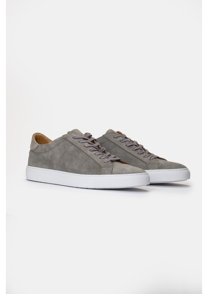Erkek Gri Süet Sneaker