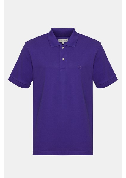Erkek Mor Kısa Kollu Polo Yaka T-Shirt