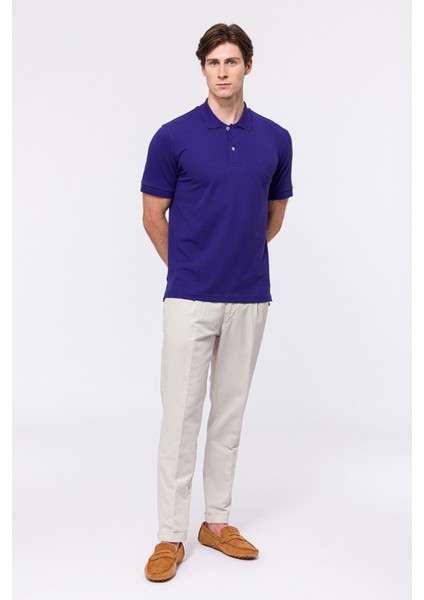 Erkek Mor Kısa Kollu Polo Yaka T-Shirt fiyatları
