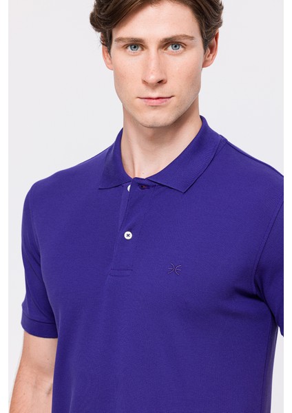 Erkek Mor Kısa Kollu Polo Yaka T-Shirt modelleri