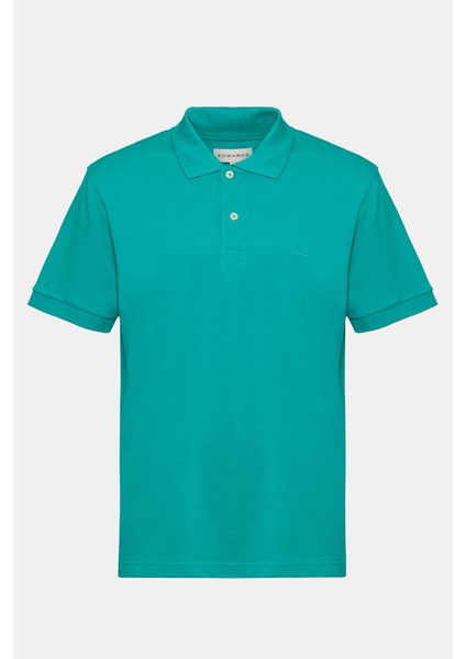 Erkek Petrol Kısa Kollu Polo Yaka T-Shirt